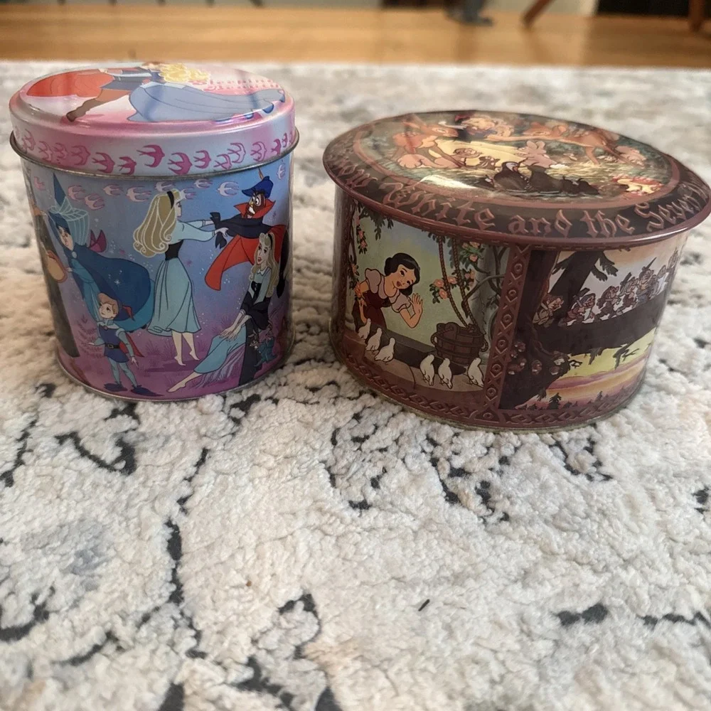 Vintage Disney Snow White & Seven Dwarfs & Sleeping Beauty Tins